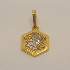 22k gold diamond pendant