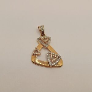 18k gold diamond pendant