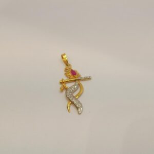 22k gold krishna pendant