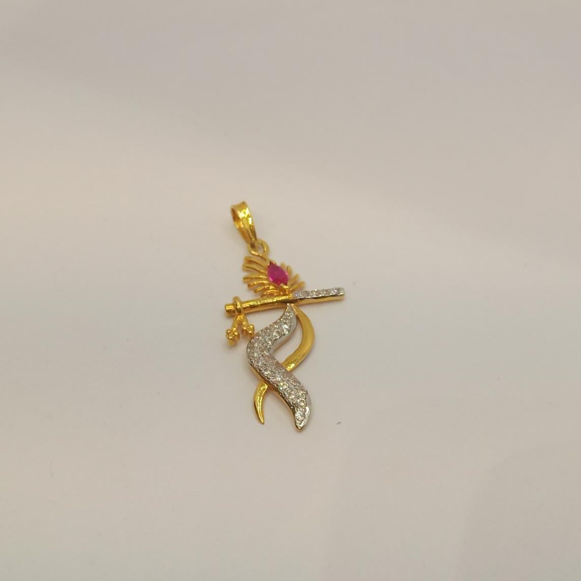 22k gold krishna pendant