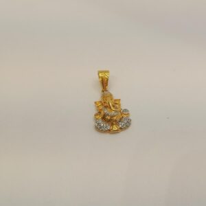 22k gold ganpati pendeant