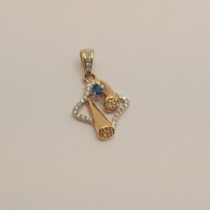 18k gold solider diamond pendant