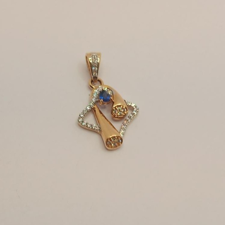 18k gold solider diamond pendant