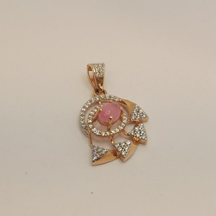 18k gold solider diamond pendant