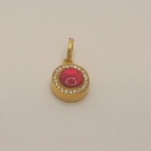 22k gold solitare diamond pendant