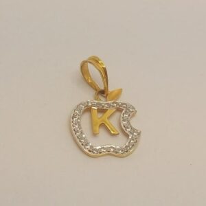 22k gold Name "K" Pendant