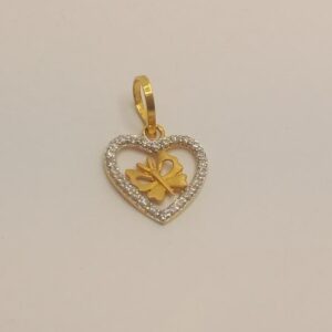 22k gold heart pendant