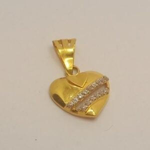 22k gold heart pendant