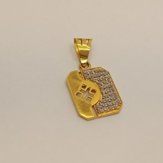22k gold diamond pendant