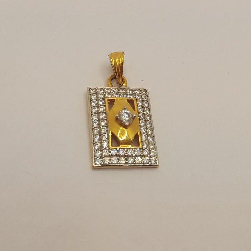 22k gold diamond pendant