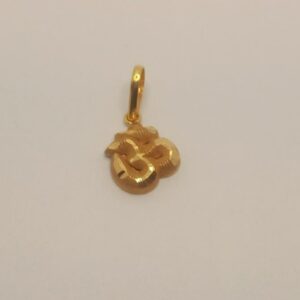 22k gold ohm pendant