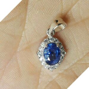 Brand New 925 Sterling Silver & Natural Unheated/untreated 1.28ct Blue Sapphire  (VVS2)