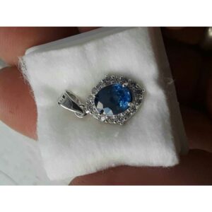 Brand New 925 Sterling Silver & Natural Unheated/untreated 1.28ct Blue Sapphire  (VVS2)