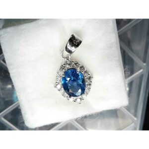 Brand New 925 Sterling Silver & Natural Unheated/untreated 1.28ct Blue Sapphire  (VVS2)