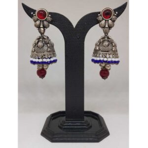 92.5 STERLING SILVER OXIDES EARRING