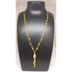 22 KT GOLD FANCY DESIGNED DOUBLE CHAIN DOKIYA
