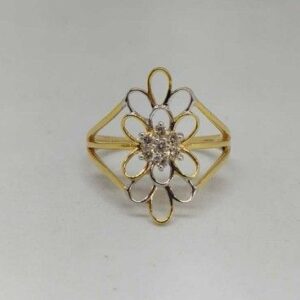 REAL DIAMOND BRANDED FLOWER DESIGNED LADIES RING