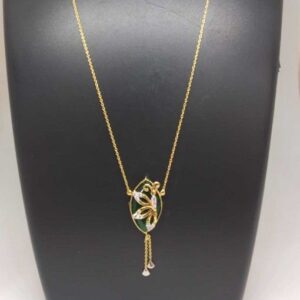 REAL DIAMOND BRANDED GOLD CHAIN PENDANT SET