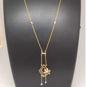 REAL DIAMOND BRANDED CHAIN PENDANT SET