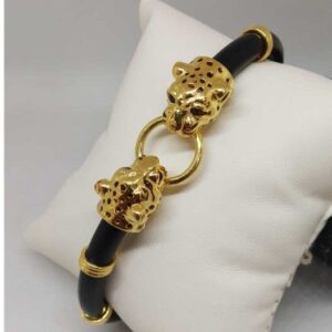 18kt gold designed pure leather balt