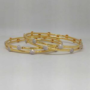 22 KT GOLD FANCY DESIGNED COPPER BANGLE