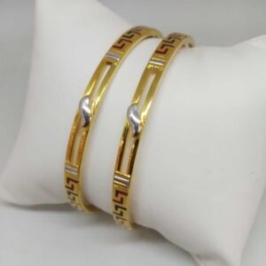 22 KT GOLD FANCY DESIGNED COPPER BANGLE