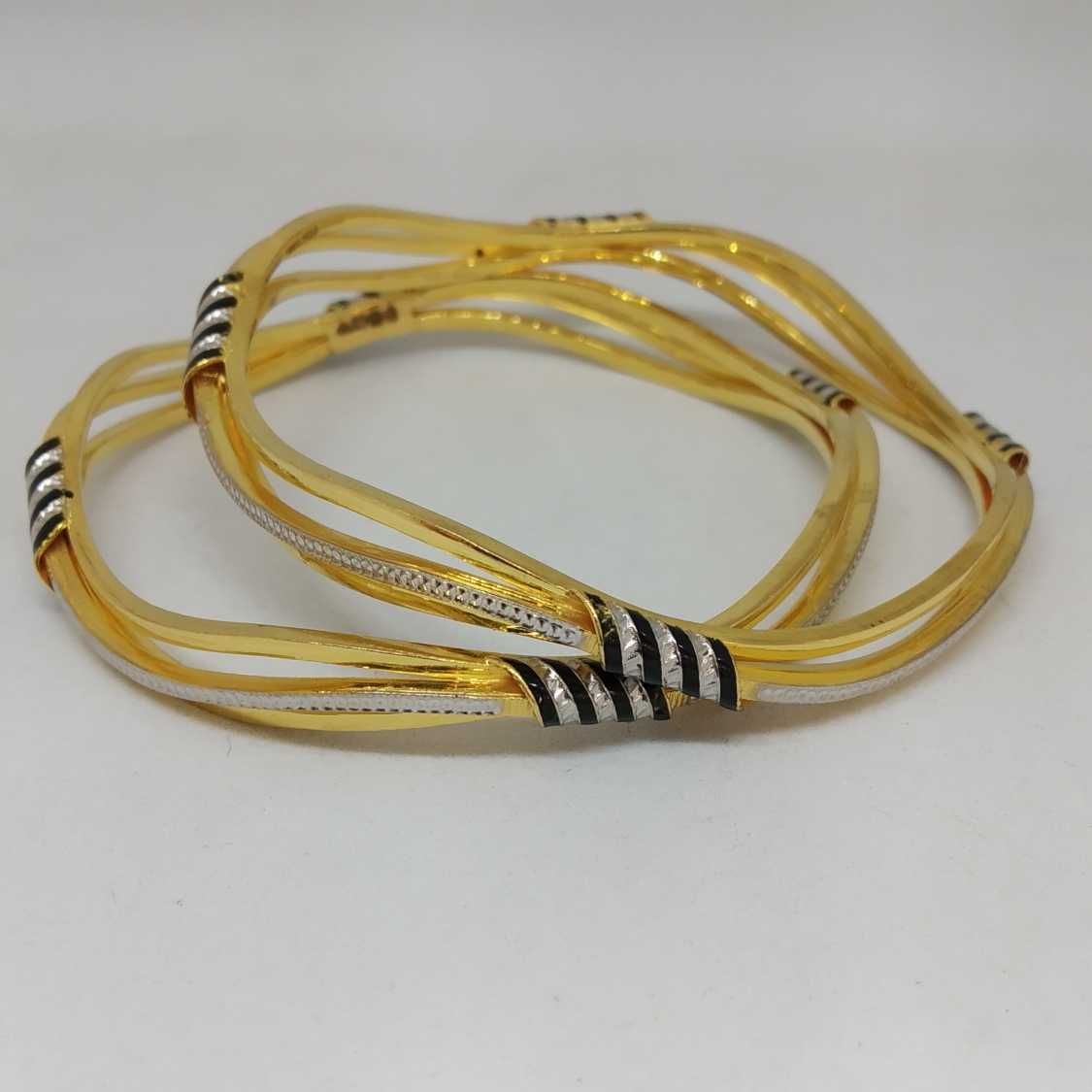 22 KT GOLD FANCY DESIGNED COPPER BANGLE