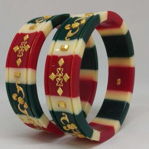 22 kt gold malti colour designed ras patla