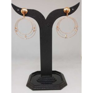 18 KT ROSE GOLD ROUND DESIGNED EARRING