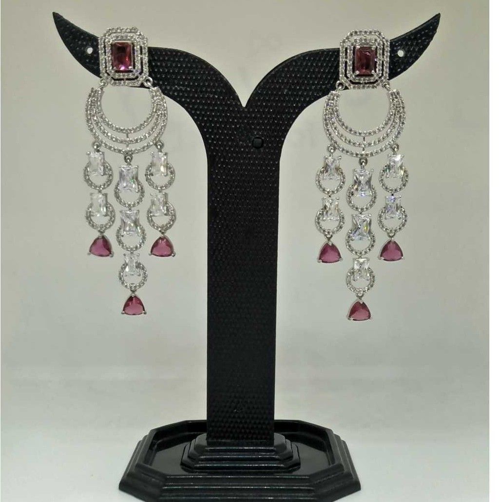 1 gram light red party wear earring