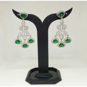 1 gram green fancy stone earring