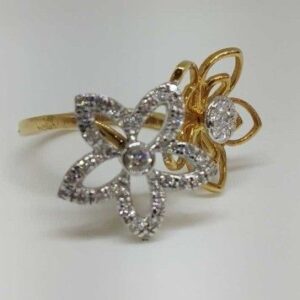 Real diamond Flower branded ladies ring
