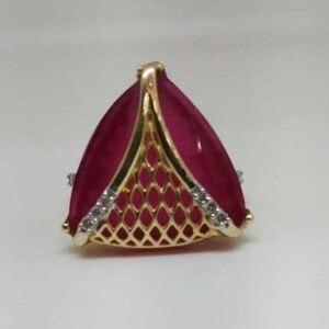 Real diamond Red Stone branded ladies ring
