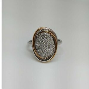 Real diamond White gold branded ladies ring