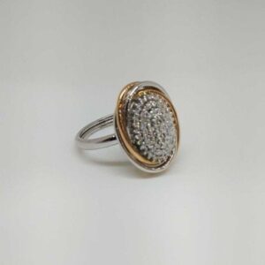 Real diamond White gold branded ladies ring