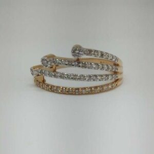 Real diamond rose gold branded ladies ring