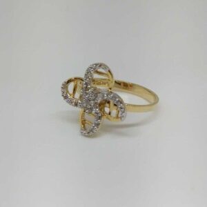 Real diamond Flower Resigned branded ladies ring
