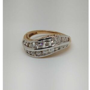 Real diamond rose gold ring