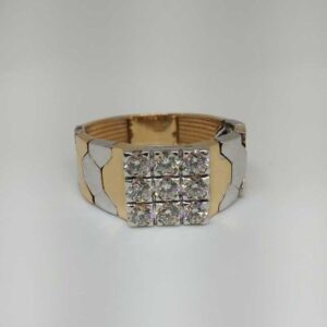 Real diamond rose gold Casual Gents ring