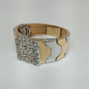 Real diamond rose gold Casual Gents ring