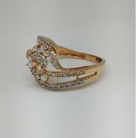 Real Diamond Rose Gold Branded Ladies Ring