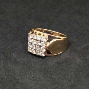 Real Diamond Rose Gold Branded Gents Ring