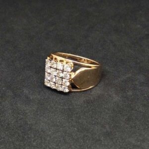 Real Diamond Rose Gold Branded Gents Ring