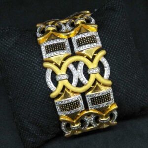 1 gram  ad diamond designed men's bracelet