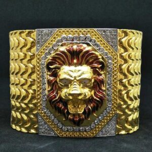 1 gram lion designed men's  bracelet
