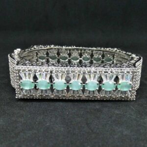Green diamond designed 1 gram ladies bracelet