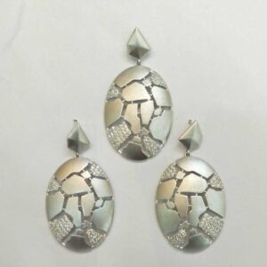 925 Sterling Silver Fancy Pendant Set