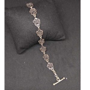 925 Sterling Silver Rose Oxides Ladies Bracelet