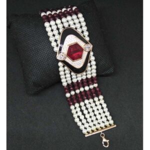 925 Sterling Silver Real Pearl Designed Ladies Bracelet