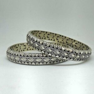 925 Sterling Silver Oxides Designed Bangle